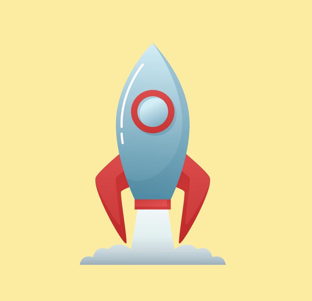 rocket launch. start-up symbol vector illustration