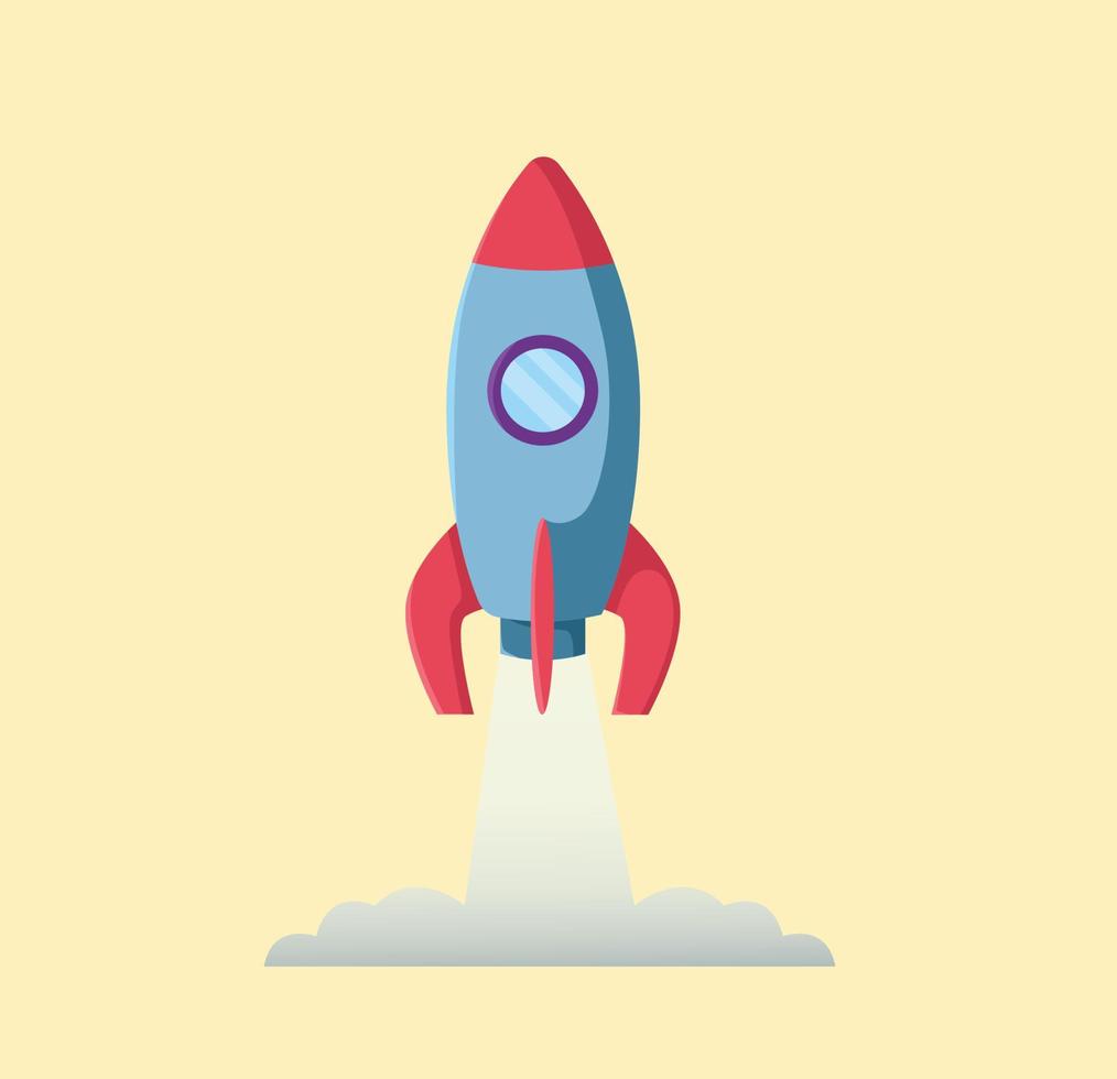 rocket launch. start-up symbol vector illustration