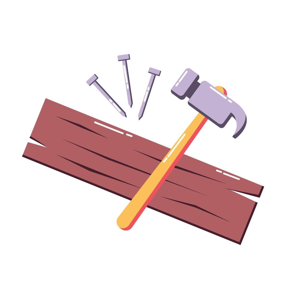 carpintero herramientas. carpintero símbolo vector ilustración