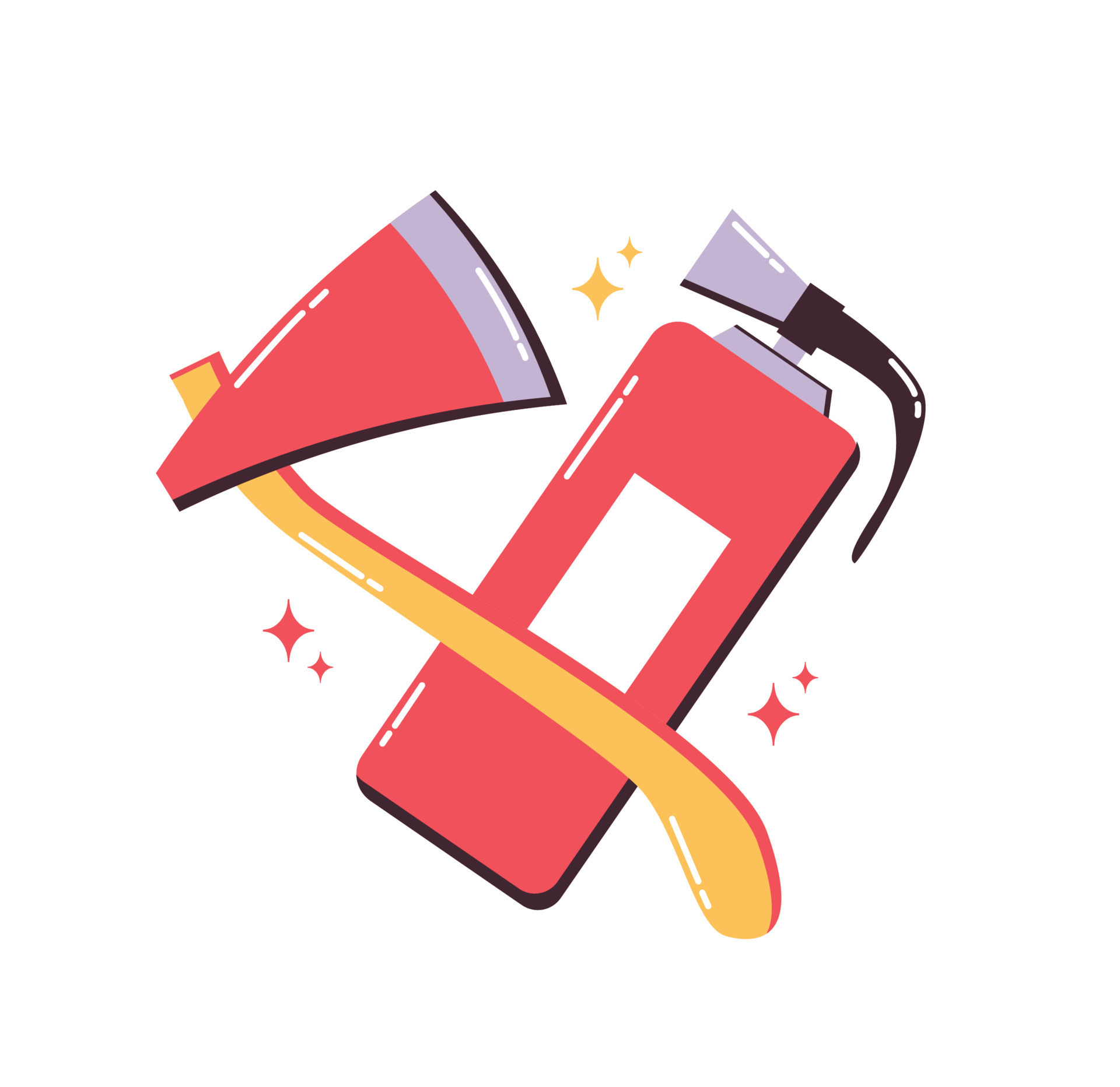 Fire Extinguisher And Axe Firefighter Icon Vector Illustration 20364078 fire-extinguisher-and-axe-firefighter-icon-vector-illustration-20364078