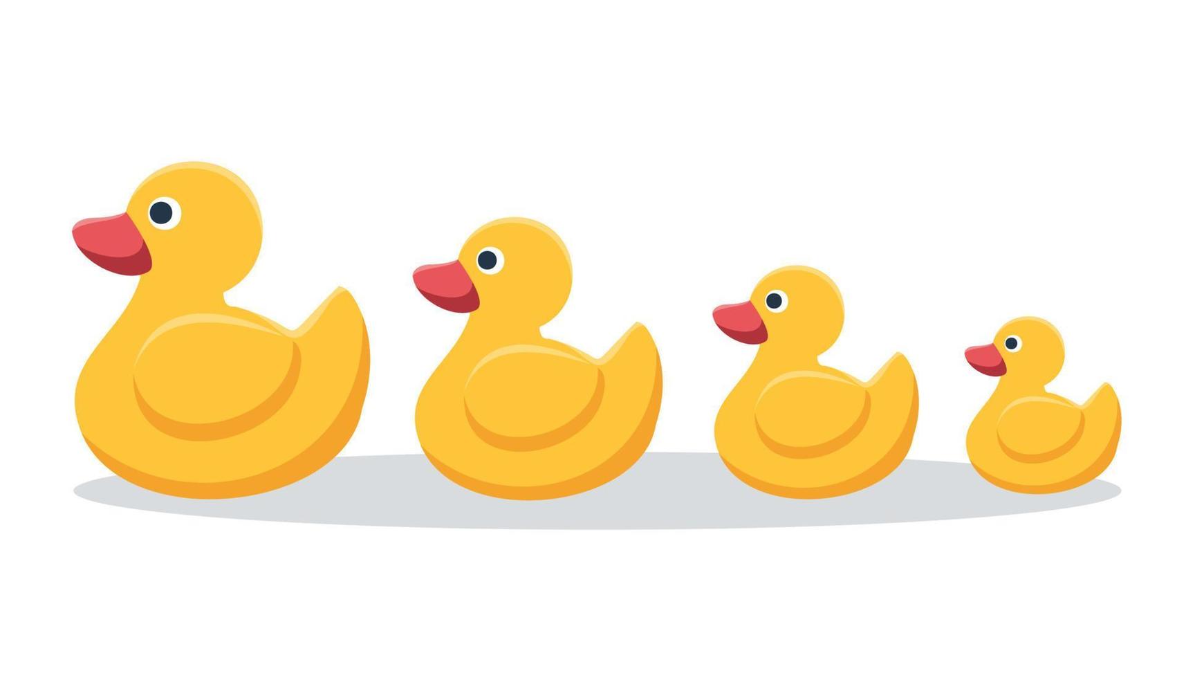 amarillo caucho Pato para bañera vector ilustración