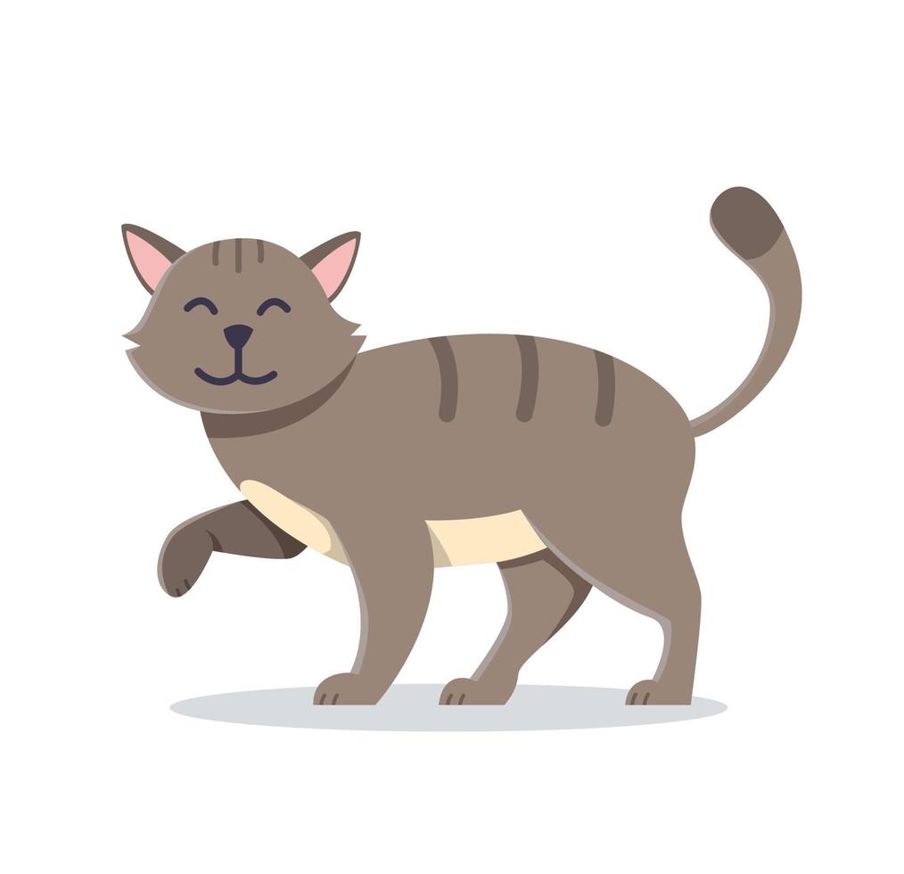 ilustración de vector de personaje de dibujos animados de gato