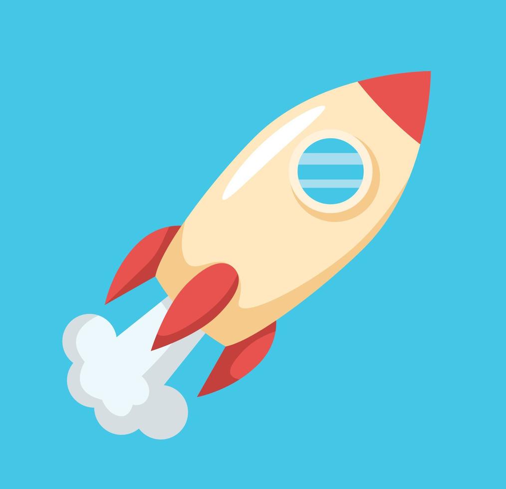 rocket launch. start-up symbol vector illustration