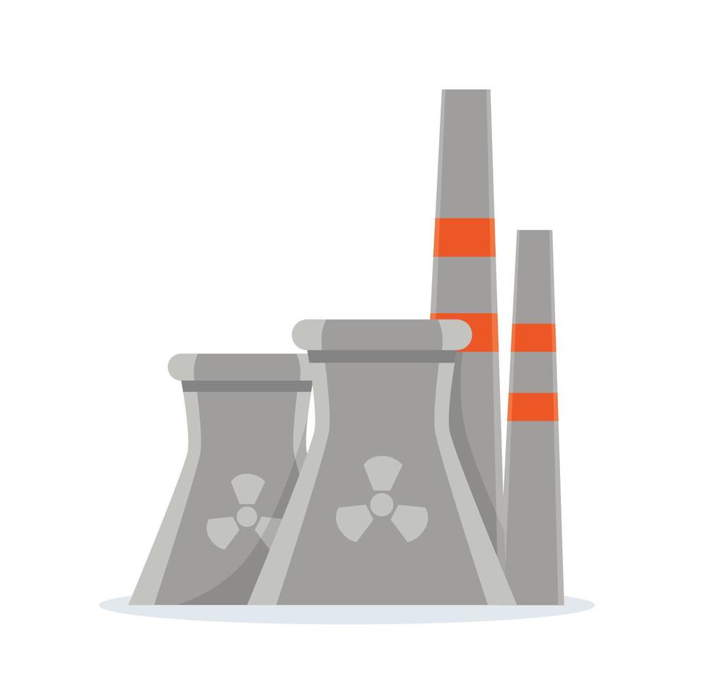 nuclear power plant vector illustration