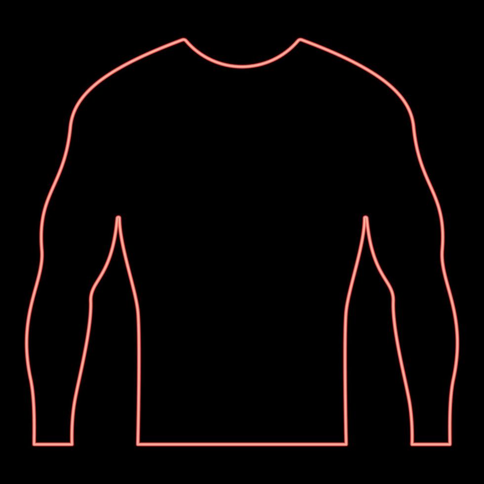 Neon rushguard Rashguard red color vector illustration image flat style