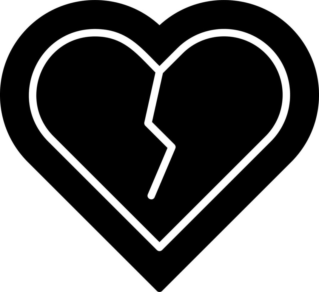 Broken Heart Vector Icon