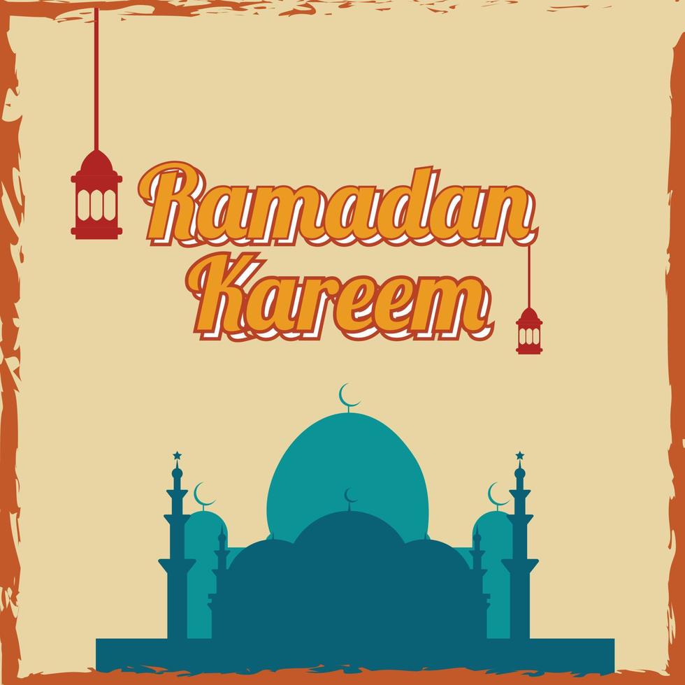 ramadan kareem background vintage vector