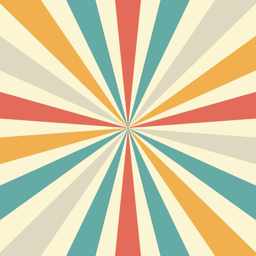 sunburst retro background vector