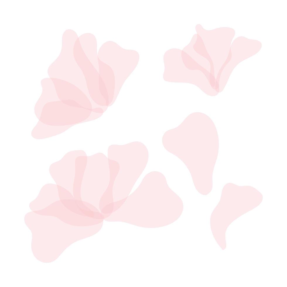 Abstract art vector. Flowers in a minimalist style vector