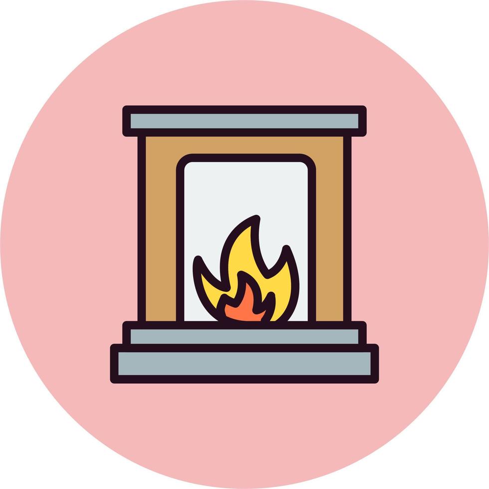 Fireplace Vector Icon