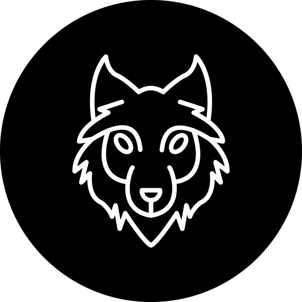 icono de vector de lobo