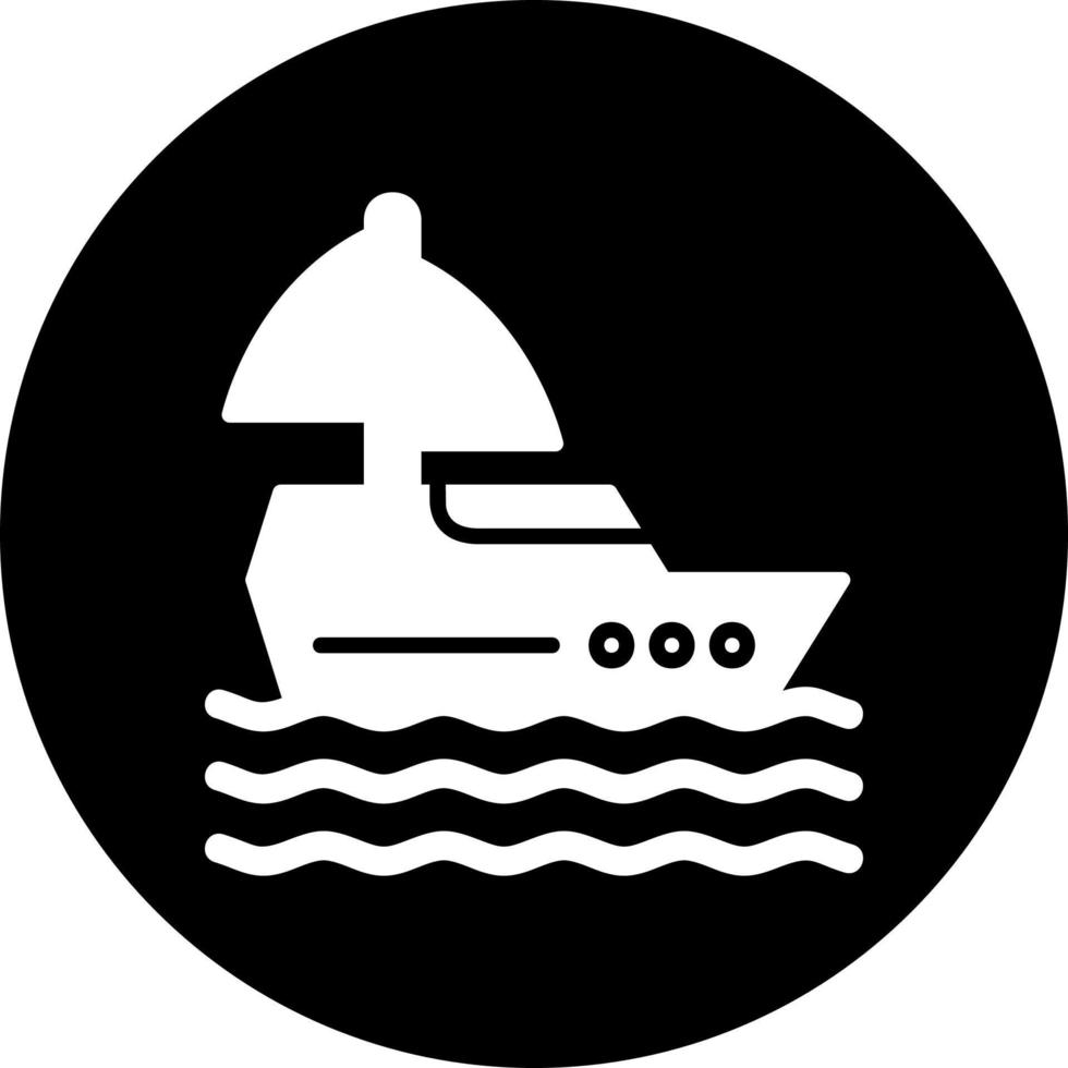 icono de vector de yate