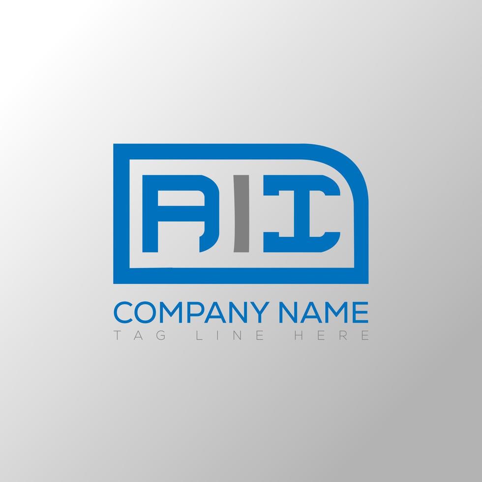 AII letter logo creative design. AII unique design. vector
