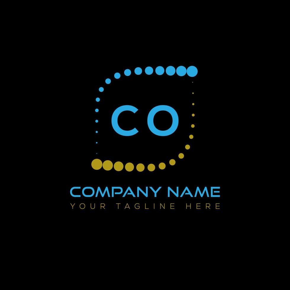 CO letter logo creative design. CO unique design. vector