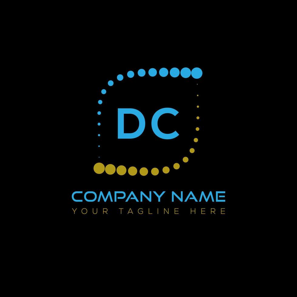 diseño creativo del logotipo de la letra dc. diseño único de corriente continua. vector