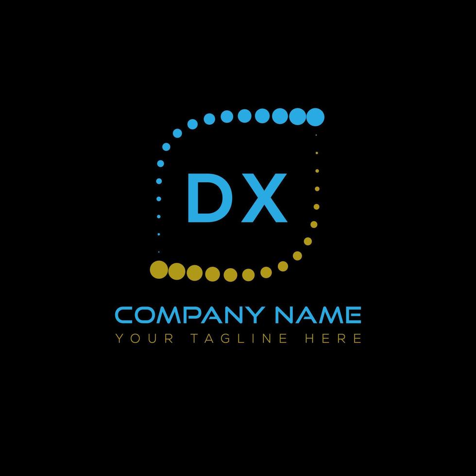 diseño creativo del logotipo de la letra dx. diseño único dx. vector