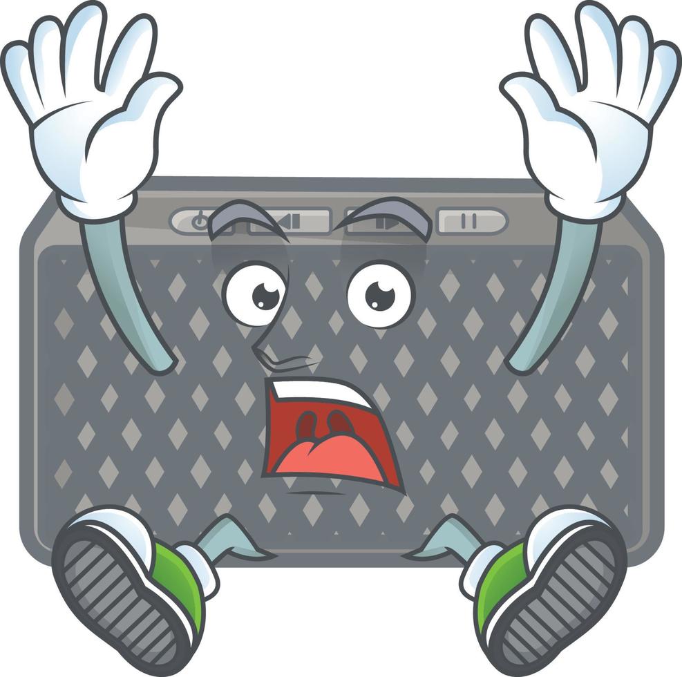 Wireless speaker mascot icon design vector