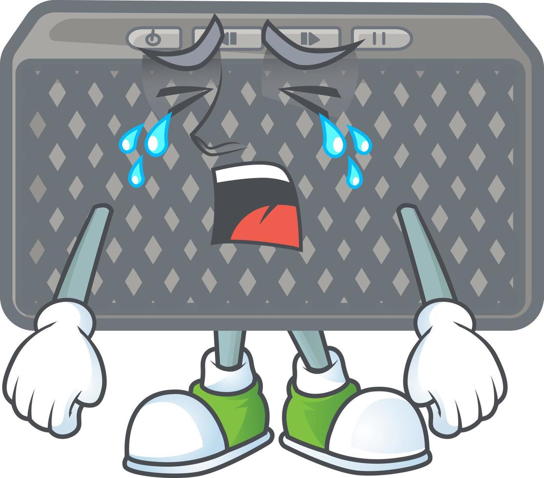 Wireless speaker mascot icon design vector
