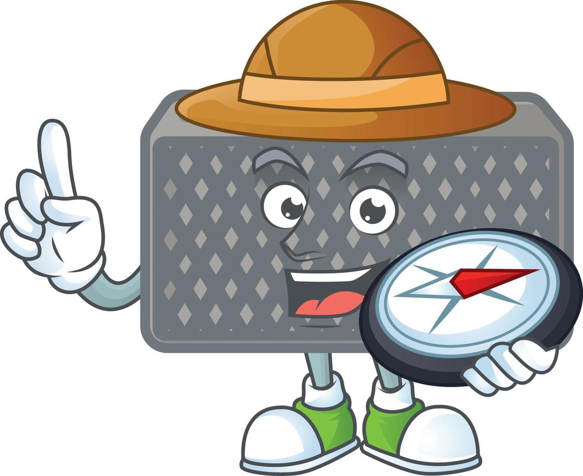 Wireless speaker mascot icon design vector