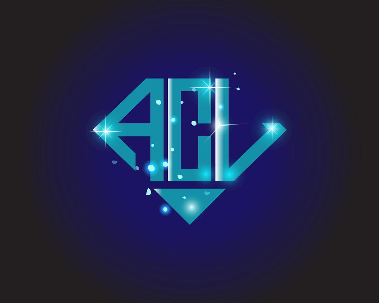 diseño creativo del logotipo de la letra acl. acl diseño único. vector