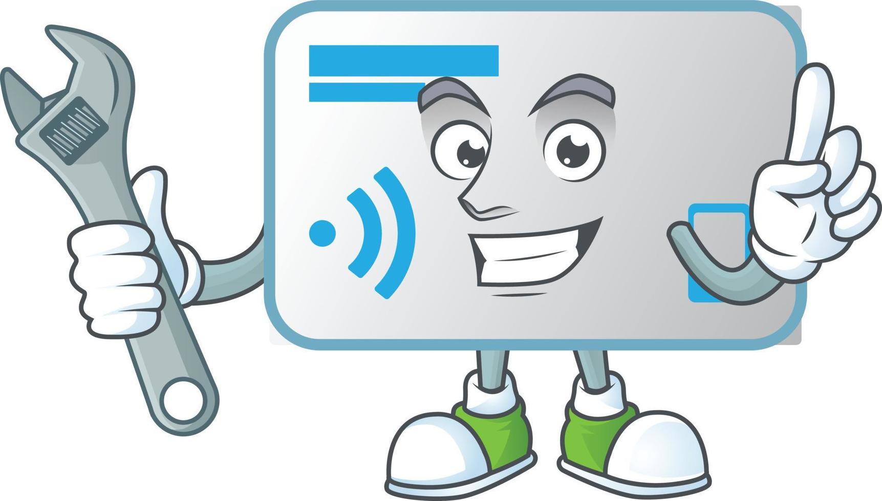 NFC card mascot icon design vector
