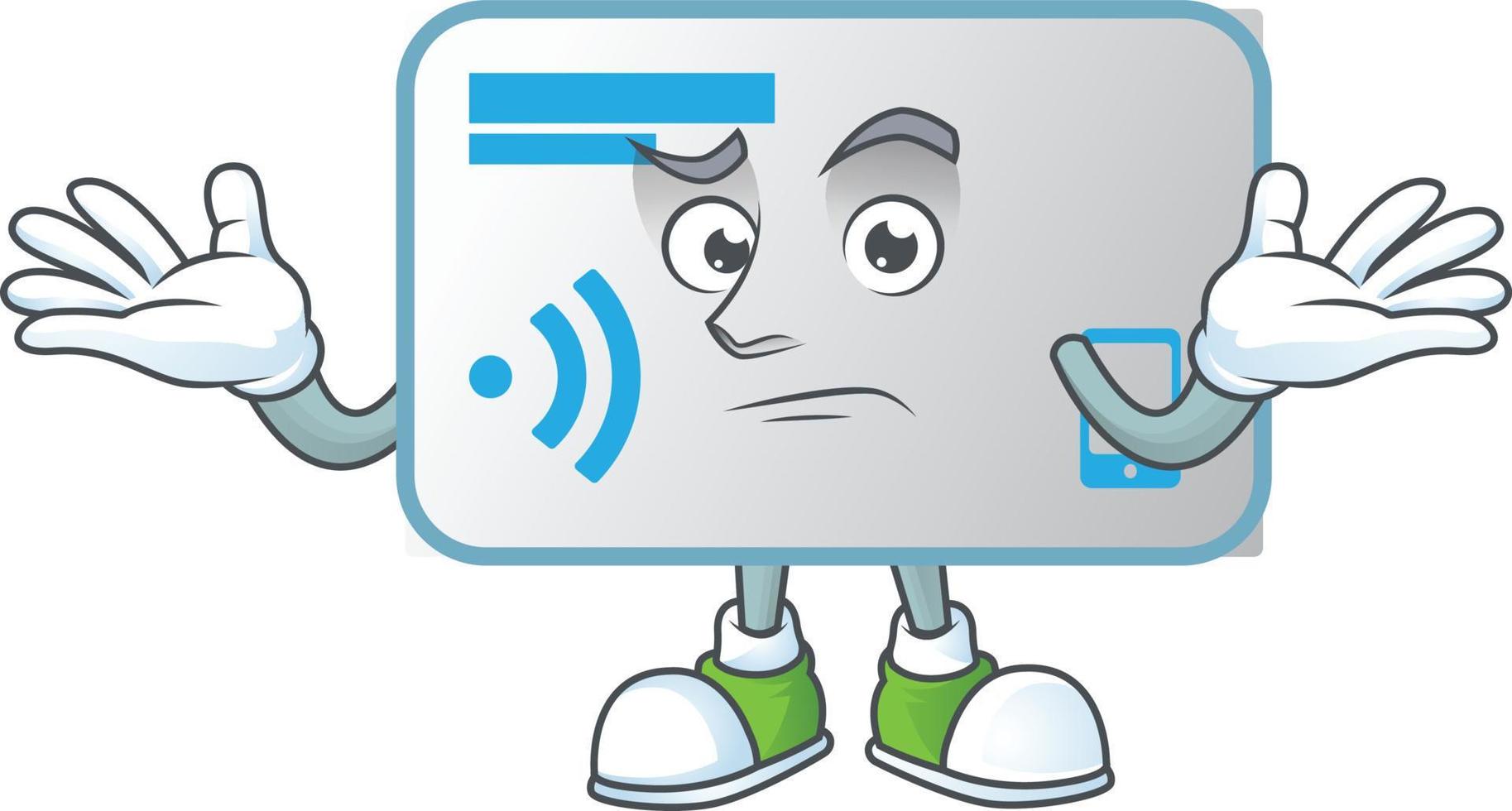 NFC card mascot icon design vector