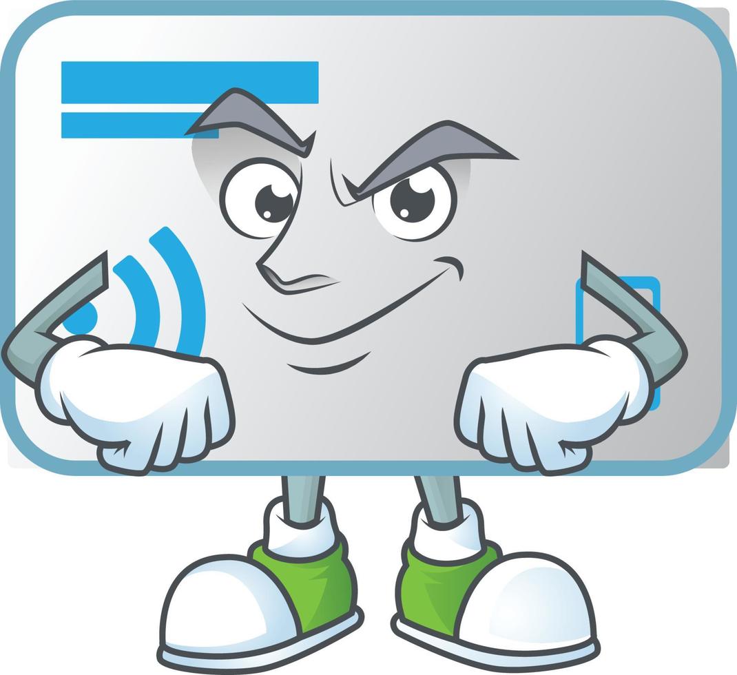 NFC card mascot icon design vector