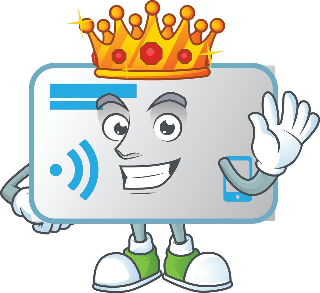 NFC card mascot icon design vector