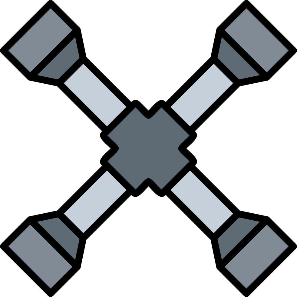 Cross Wrench Vector Icon