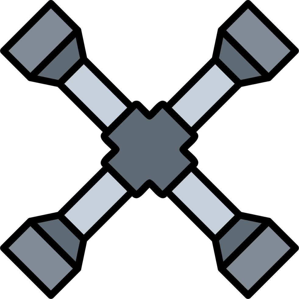 Cross Wrench Vector Icon