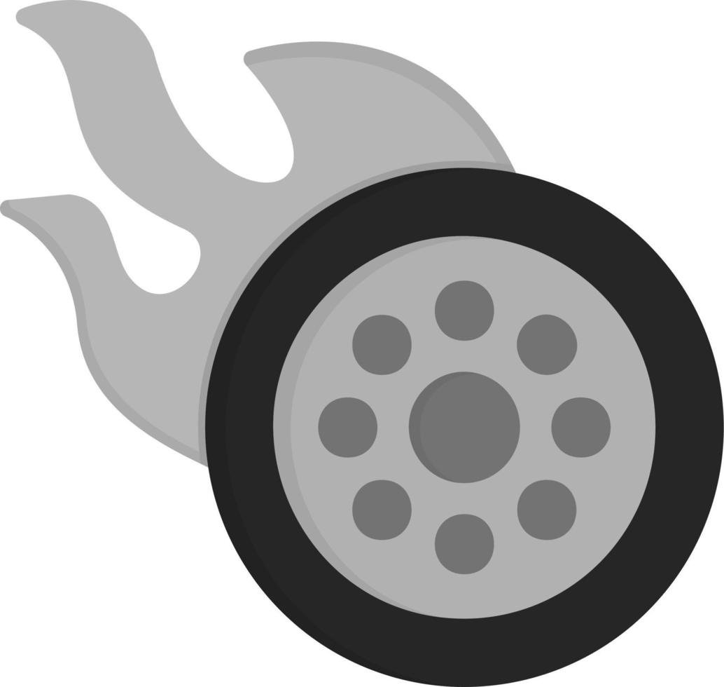 fuego rueda vector icono