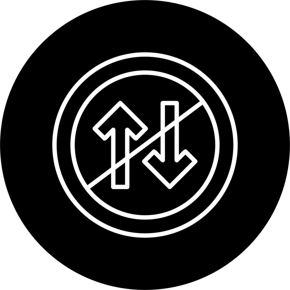 No Two Way Traffic Vector Icon