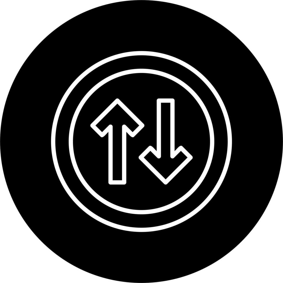 Two Way Traffic Vector Icon