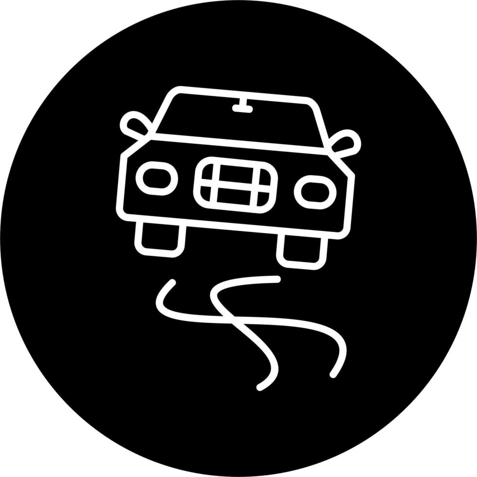 Slippery Road Vector Icon