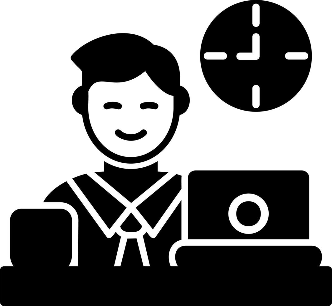 trabajando hombre vector icono