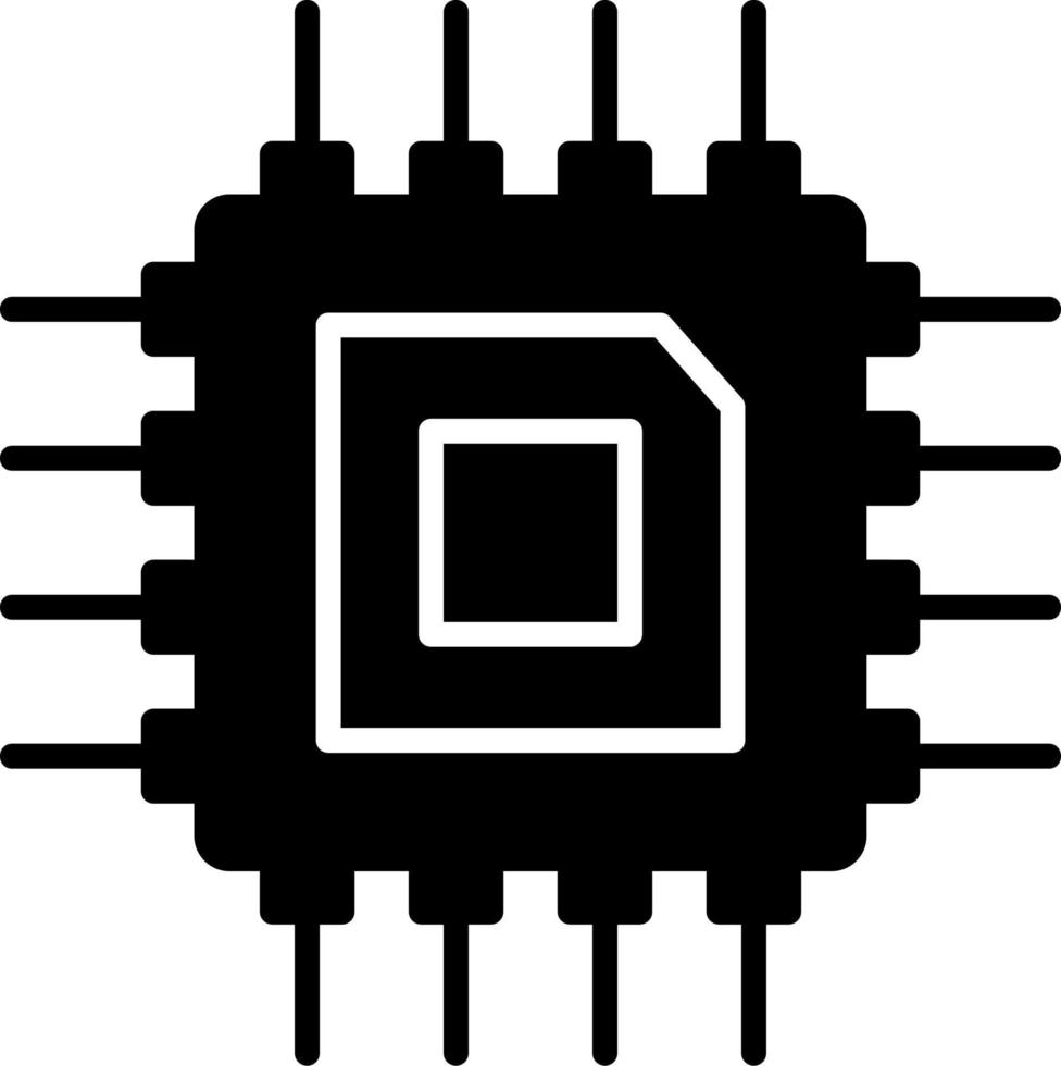 icono de vector de cpu