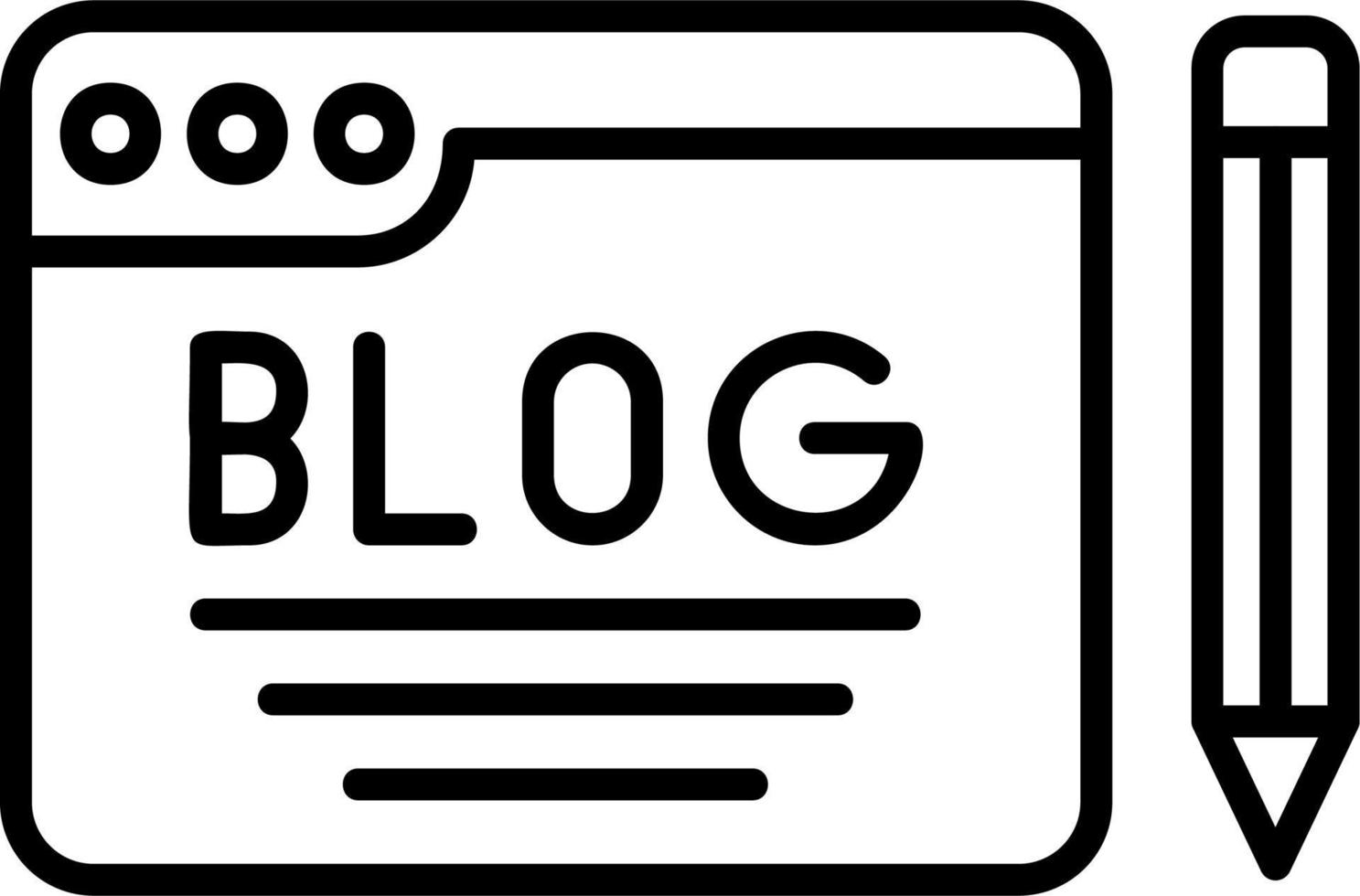 icono de vector de blog