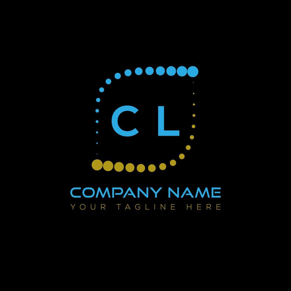 cl letra logo creativo diseño. cl único diseño. vector