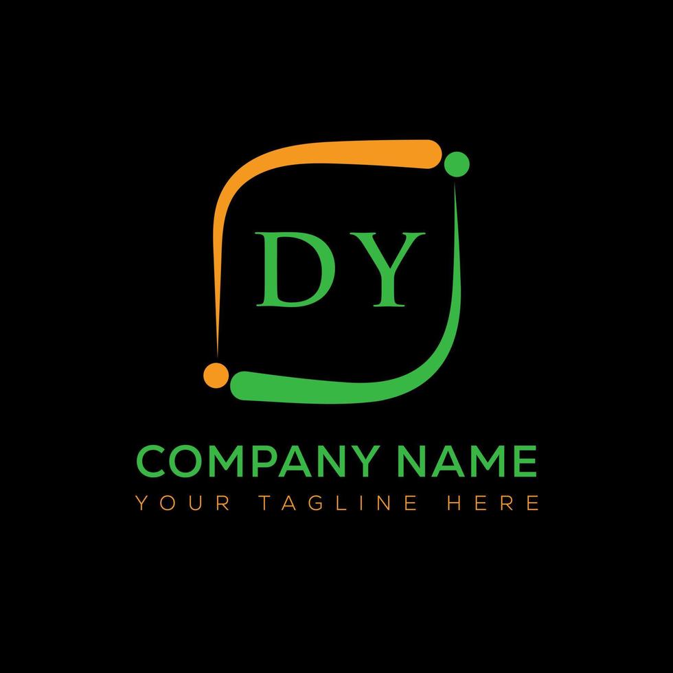 diseño creativo del logotipo de la letra dy. diseño único. vector
