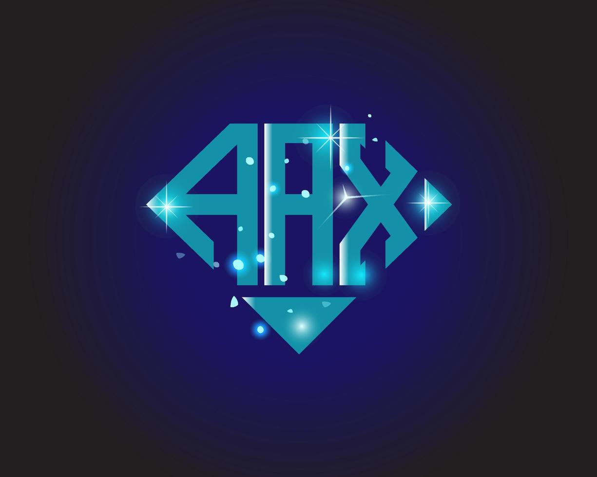 diseño creativo del logotipo de la letra aax. aax diseño único. vector