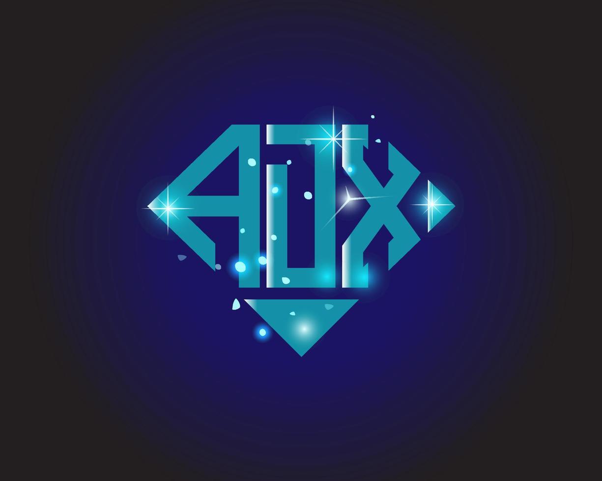 adx letra logo creativo diseño. adx único diseño. vector