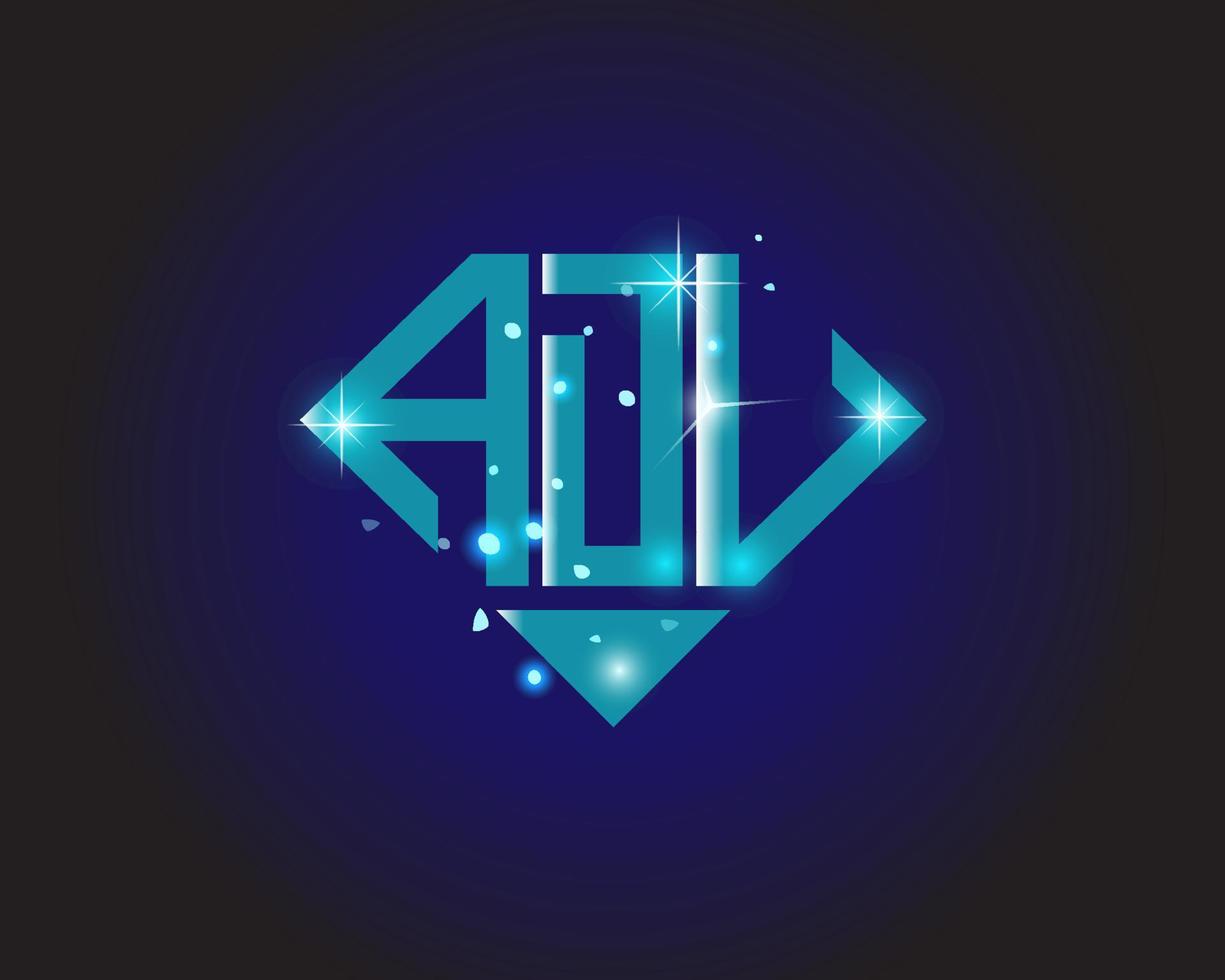 ADU letter logo creative design. ADU unique design. vector