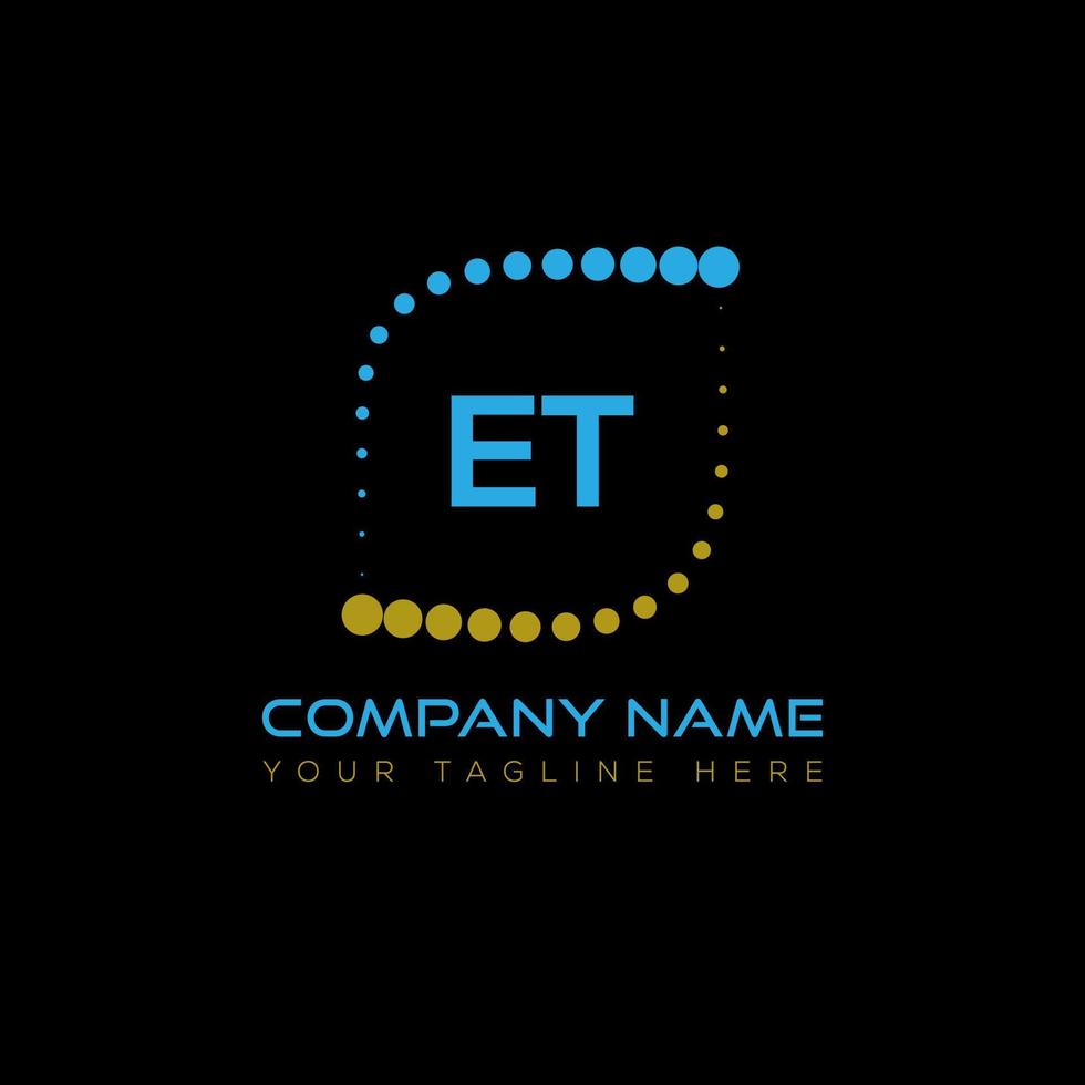 ET letter logo creative design. ET unique design. vector