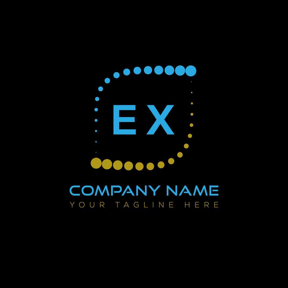 EX letter logo creative design. EX unique design. vector