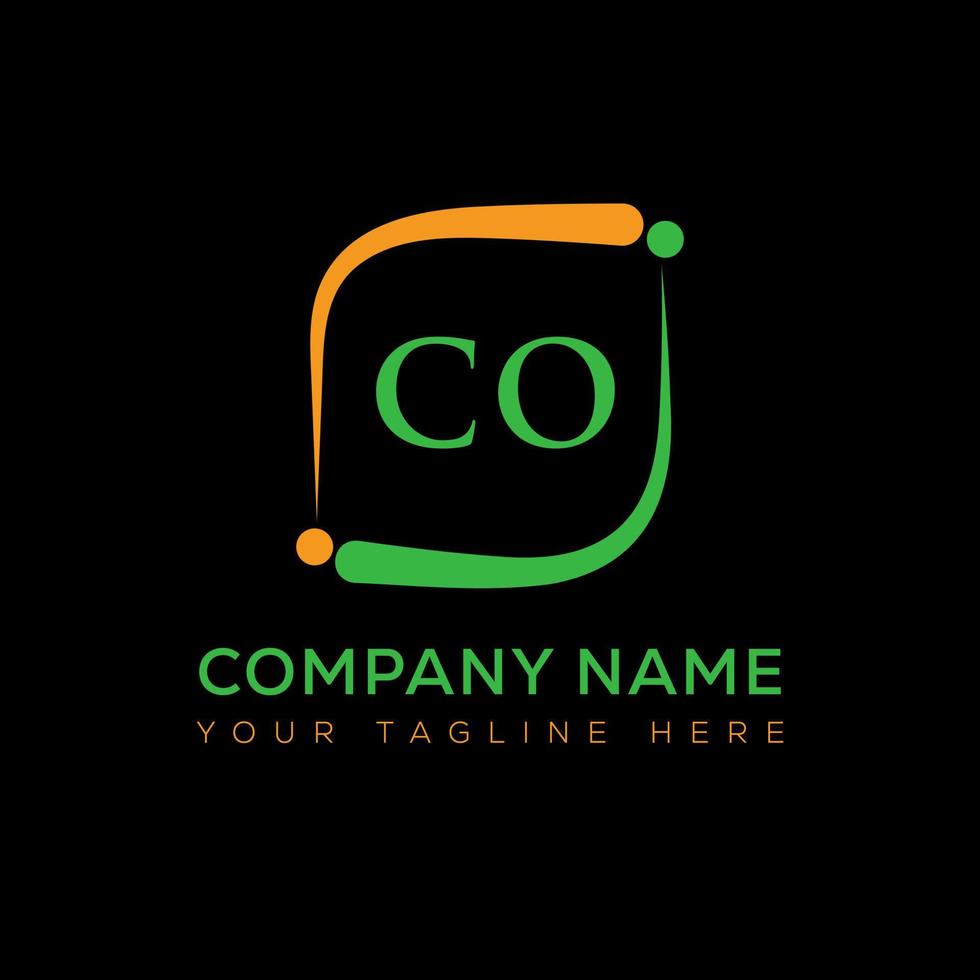 CO letter logo creative design. CO unique design. vector