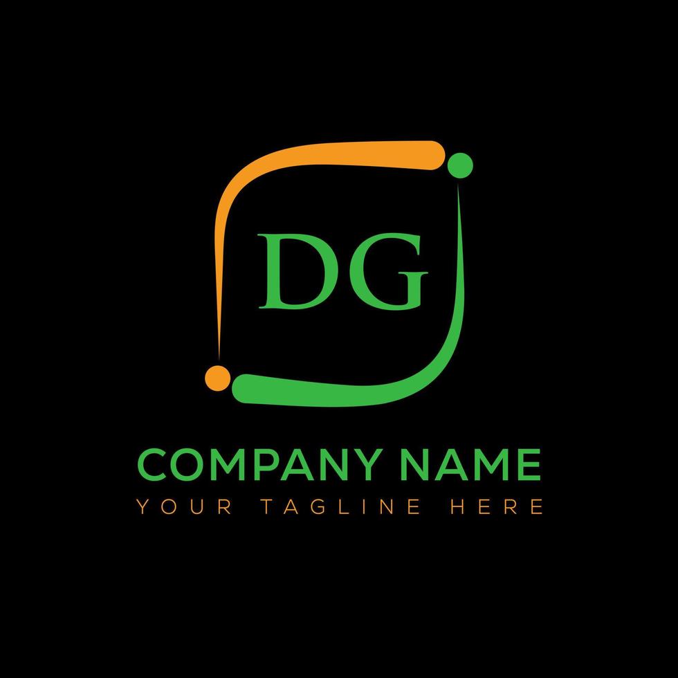 DG letter logo creative design. DG unique design. vector