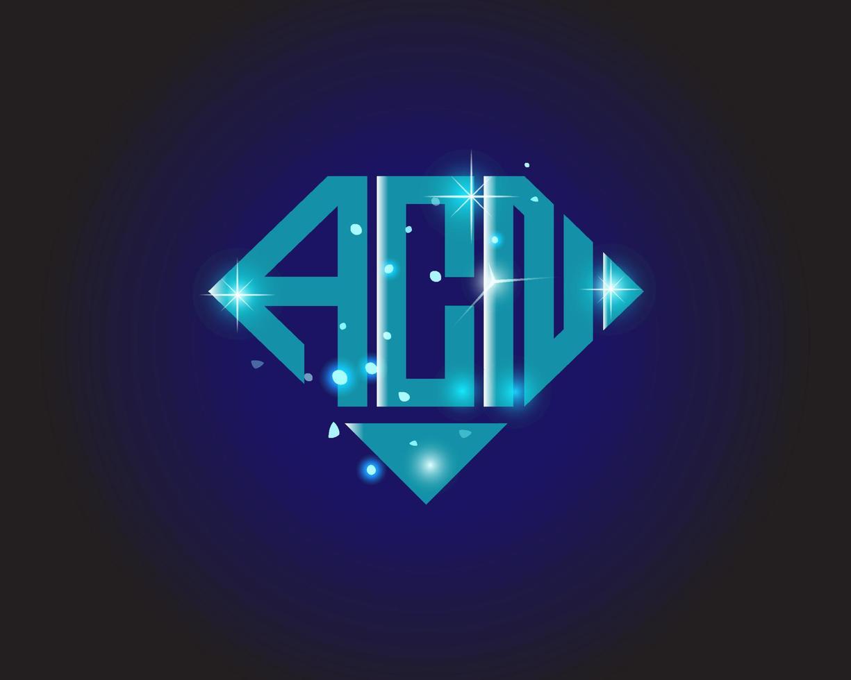 ACN letter logo creative design. ACN unique design. vector