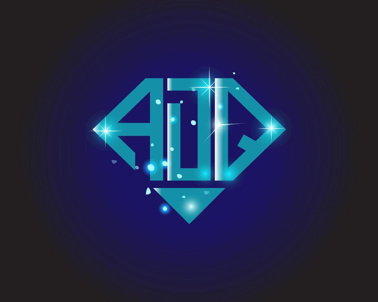 ADQ letter logo creative design. ADQ unique design. vector