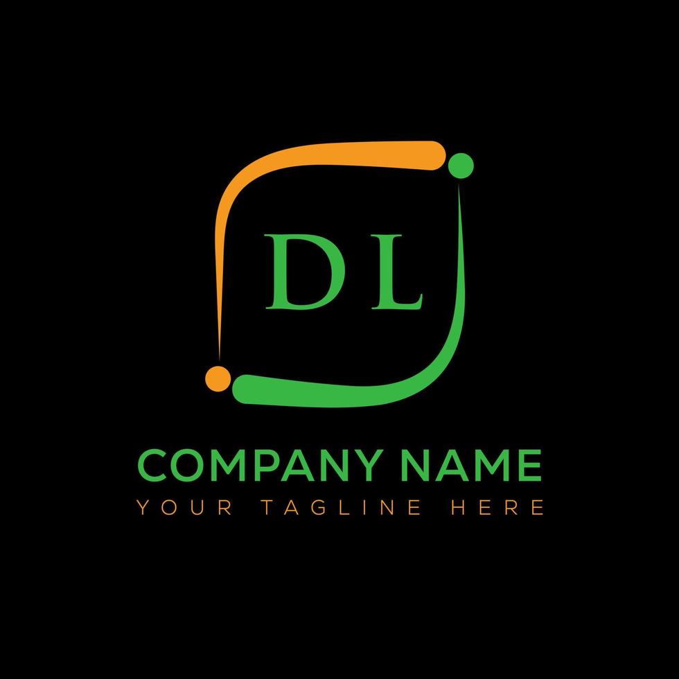 DL letter logo creative design. DL unique design. vector