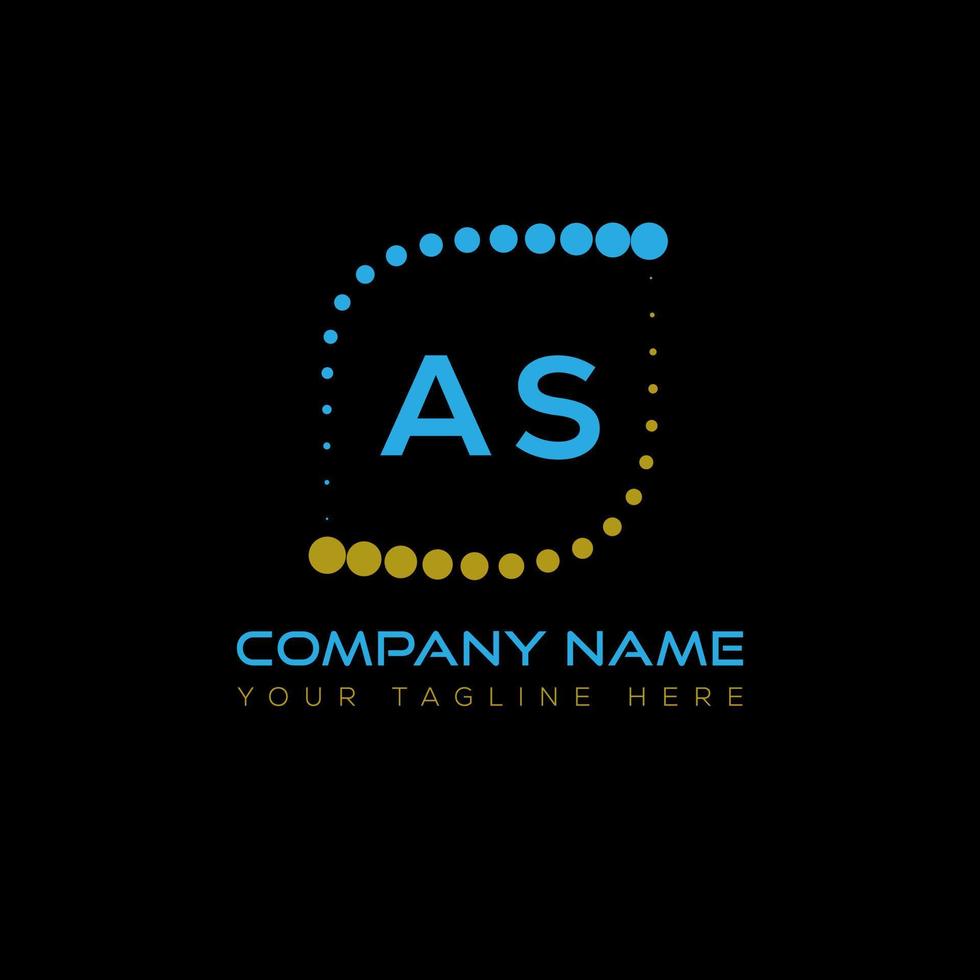 AS letter logo creative design. AS unique design. vector